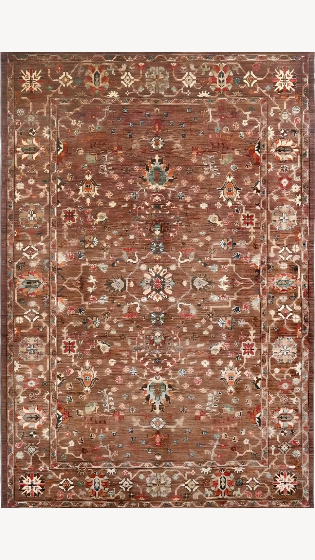 SULTANI PINK RUG 2.48 M X 1.79 M سجاد أفغاني سلطاني صوف طبيعي