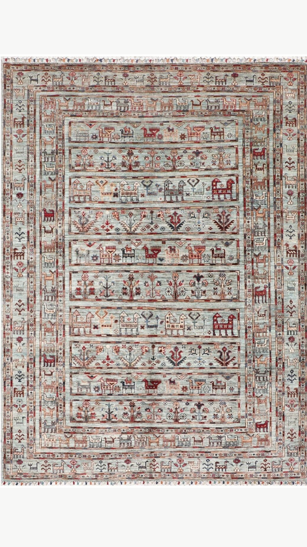 KHURJEEN SULTANI RUG 2.438 M X 1.71 M سجاد أفغاني سلطاني صوف طبيعي